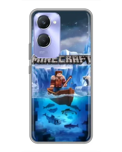 Чехол для Vivo Y36c с картинкой «Minecraft ледяной мир»