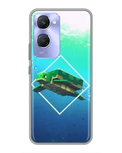 Чохол для Vivo Y36c з картинкою «Черепаха Minecraft»