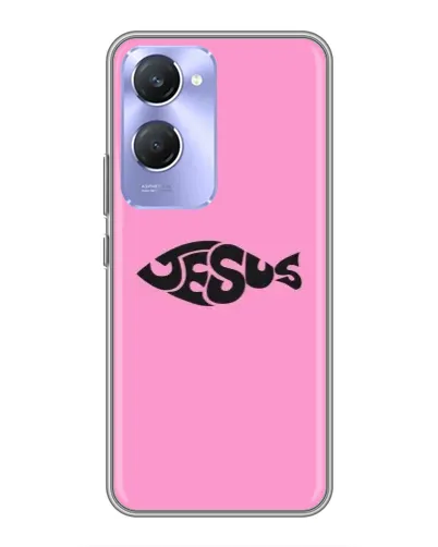 Чехол для Vivo Y36c с картинкой «Розовый символ Jesus» Чехол для Vivo Y36c с картинкой «Розовый символ Jesus»