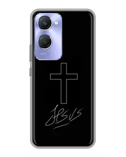 Чохол для Vivo Y36c з картинкою «Графічний хрест Jesus» Чохол для Vivo Y36c з картинкою «Графічний хрест Jesus»