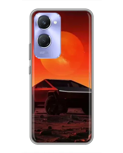 Чехол для Vivo Y36c с картинкой «Cybertruck на Марсе»