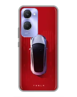 Чехол для Vivo Y36c с картинкой «Tesla Top View»