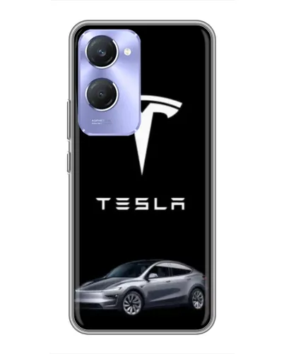 Чехол для Vivo Y36c с картинкой «Tesla Model Y»