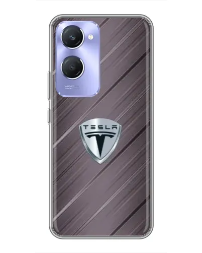 Чехол для Vivo Y36c с картинкой «Металлическая текстура Tesla»