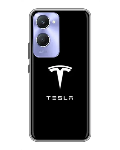 Чехол для Vivo Y36c с картинкой «Tesla White Logo»