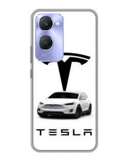 Чехол для Vivo Y36c с картинкой «Tesla White Style»