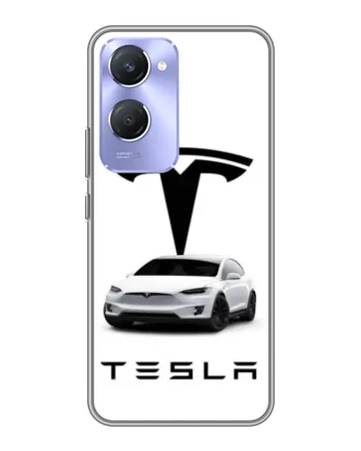 Чехол для Vivo Y36c с картинкой «Tesla White Style»