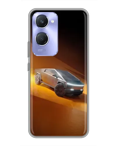 Чехол для Vivo Y36c с картинкой «Cybertruck в пустыне»