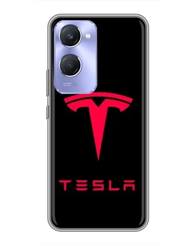 Чехол для Vivo Y36c с картинкой «Tesla Red Logo»