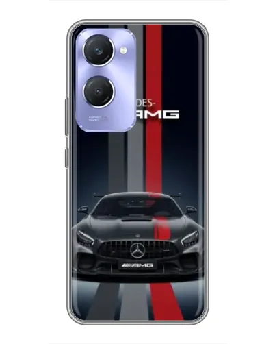 Чехол для Vivo Y36c с картинкой «Mercedes — белый карбон»