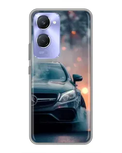 Чехол для Vivo Y36c с картинкой «Mercedes — ночной город»