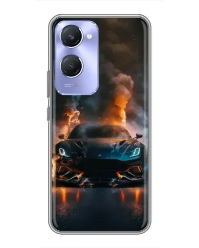 Чехол для Vivo Y36c с картинкой «Lamborghini дымная эстетика»