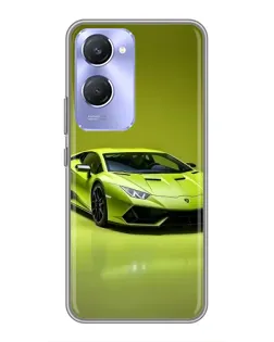 Чехол для Vivo Y36c с картинкой «Салатовый Lamborghini Huracan»