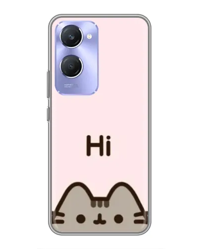 Чехол для Vivo Y36c с картинкой «Пушин говорит Hi»