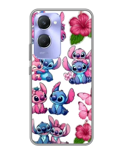 Чехол для Vivo Y36c с картинкой «Стикеры Stitch и Angel»