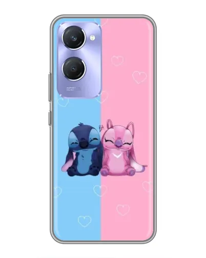 Чехол для Vivo Y36c с картинкой «Stitch и Angel Love»