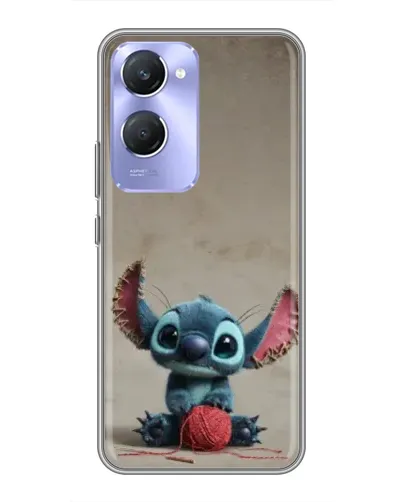 Чехол для Vivo Y36c с картинкой «Стич на коричневом фоне»