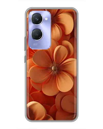 Чехол для Vivo Y36c с картинкой «Оранжевый макро цветок»