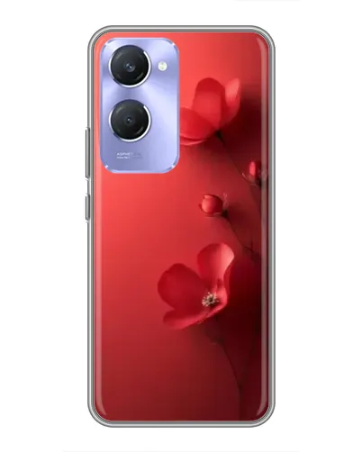 Чехол для Vivo Y36c с картинкой «Маковые соцветия»