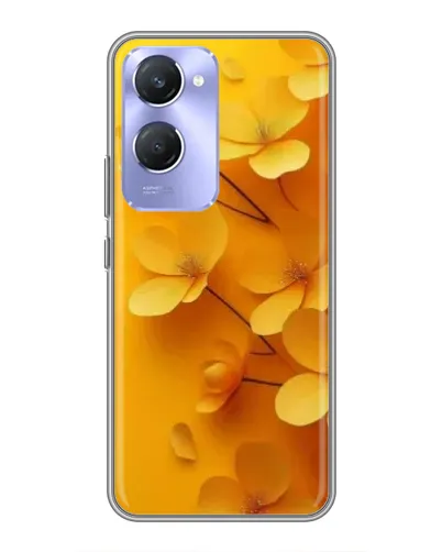 Чехол для Vivo Y36c с картинкой «Золотые лепестки»