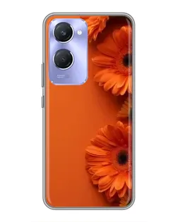 Чехол для Vivo Y36c с картинкой «Оранжевые герберы»