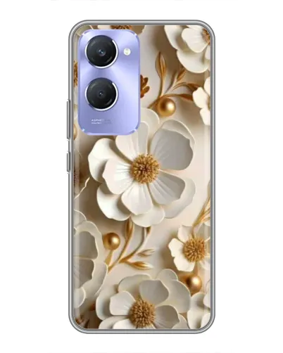 Чехол для Vivo Y36c с картинкой «Белие бумажние  цвети»