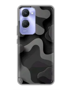 Чехол для Vivo Y36c с картинкой «Темный абстрактный камуфляж» Чехол для Vivo Y36c с картинкой «Темный абстрактный камуфляж»