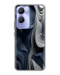 Чехол для Vivo Y36c с картинкой «Объемные синие складки» Чехол для Vivo Y36c с картинкой «Объемные синие складки»