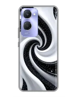 Чехол для Vivo Y36c с картинкой «Черно-белая спираль» Чехол для Vivo Y36c с картинкой «Черно-белая спираль»