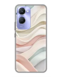 Чехол для Vivo Y36c с картинкой «Пастельные нежные волны»