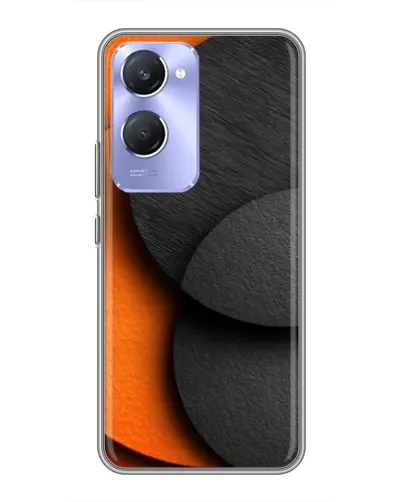 Чехол для Vivo Y36c с картинкой «Геометрия оранжевых кругов» Чехол для Vivo Y36c с картинкой «Геометрия оранжевых кругов»