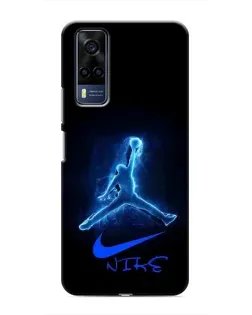 Чехол для Vivo Y51 (2020) с картинкой «Jordan Neon Blue»