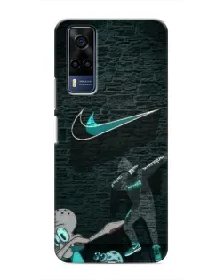 Чехол для Vivo Y51 (2020) с картинкой «Спортивный арт Nike»