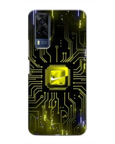 Чехол для Vivo Y51 (2020) с картинкой «Nike — золотая искра»
