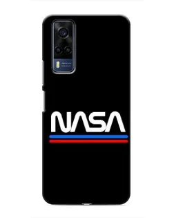 Чехол для Vivo Y51 (2020) с картинкой «NASA — классика Red Blue»