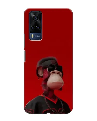 Чехол для Vivo Y51 (2020) с картинкой «Bored Ape в красном»