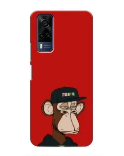Чехол для Vivo Y51 (2020) с картинкой «Bored Ape — красный фон»