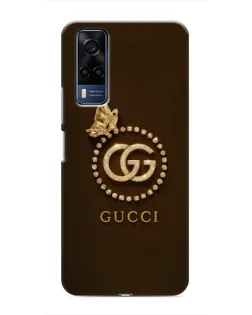 Чехол для Vivo Y51 (2020) с картинкой «Gucci — золотая бабочка»