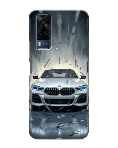 Чехол для Vivo Y51 (2020) с картинкой «BMW в свете фар»