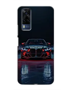 Чехол для Vivo Y51 (2020) с картинкой «BMW на мокрой дороге»