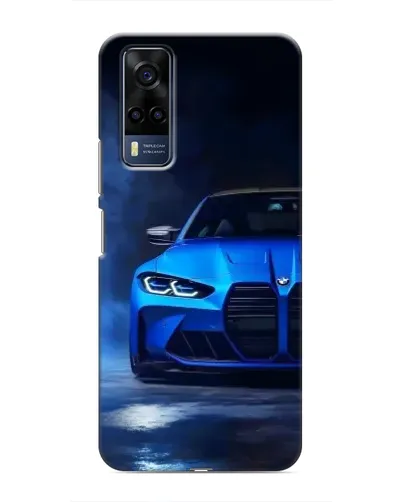 Чехол для Vivo Y51 (2020) с картинкой «Голубая BMW M4»
