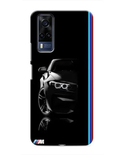 Чехол для Vivo Y51 (2020) с картинкой «Силуэт BMW в темноте»