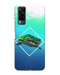 Чехол для Vivo Y51 (2020) с картинкой «Черепаха Minecraft»
