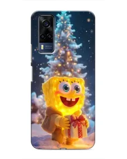 Чехол для Vivo Y51 (2020) с картинкой «Рождественский Спанч Боб»