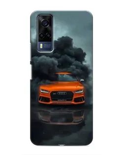 Чехол для Vivo Y51 (2020) с картинкой «Audi в облаках дыма»