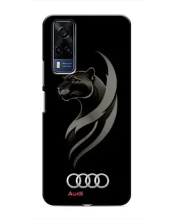 Чехол для Vivo Y51 (2020) с картинкой «Графика — пантера и Audi»