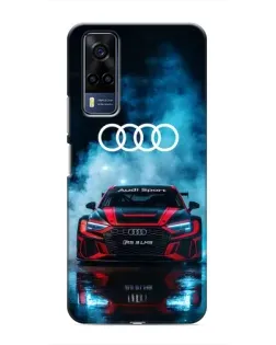 Чехол для Vivo Y51 (2020) с картинкой «Audi Sport — неон»