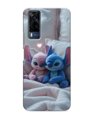 Чехол для Vivo Y51 (2020) с картинкой «Плюшевые Стич Ангел»