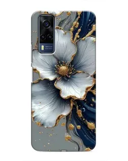 Чехол для Vivo Y51 (2020) с картинкой «Белый цветок и золотой флюид» Чехол для Vivo Y51 (2020) с картинкой «Белый цветок и золотой флюид»