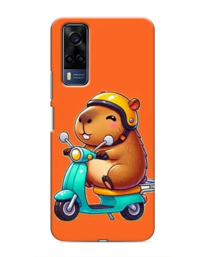 Чехол для Vivo Y51 (2020) с картинкой «Капибара на скутере»